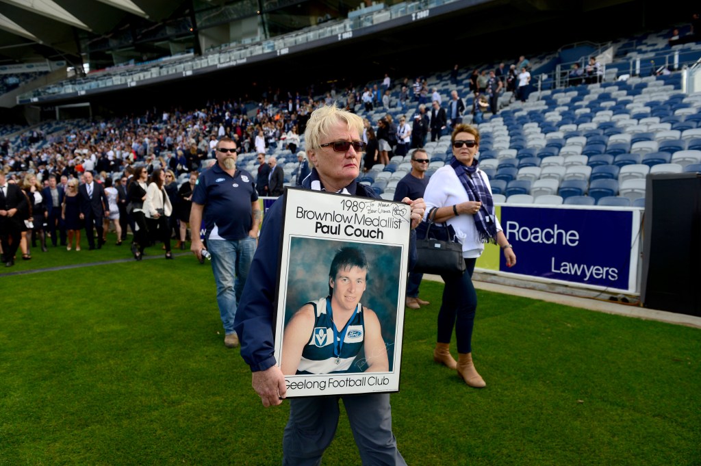 Thumbnail for Tears and tributes as family, friends and fans farewell Paul Couch