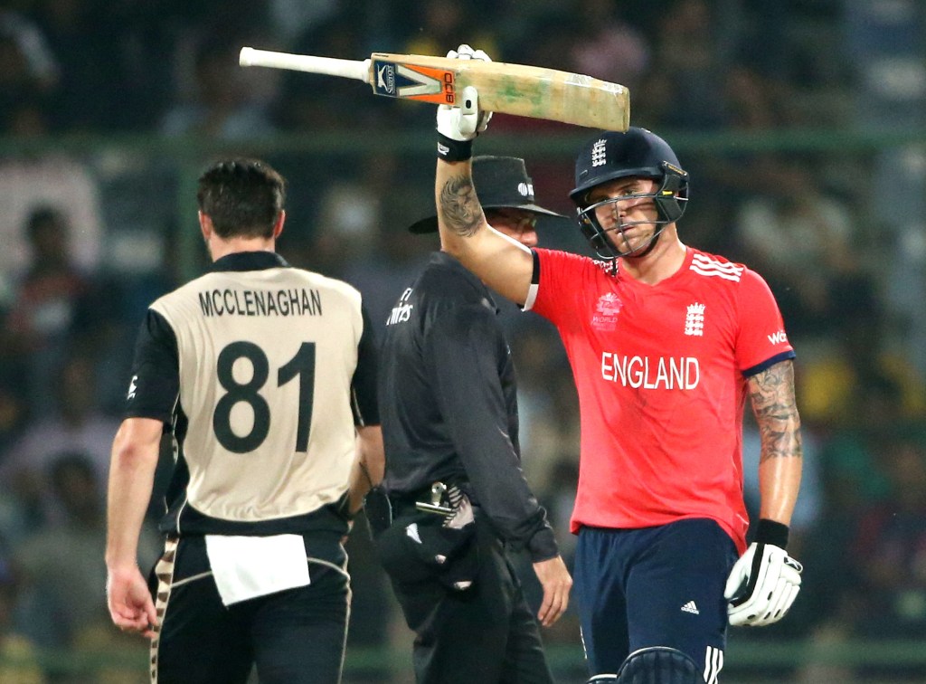 England's Jason Roy was Man of the Match. Photo: Manish Swarup, AP.
