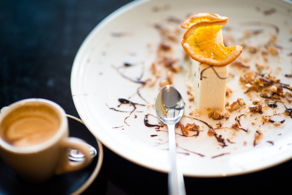 Zabaglione semifreddo with almond croccantino. Photo: Nat Rogers/InDaily