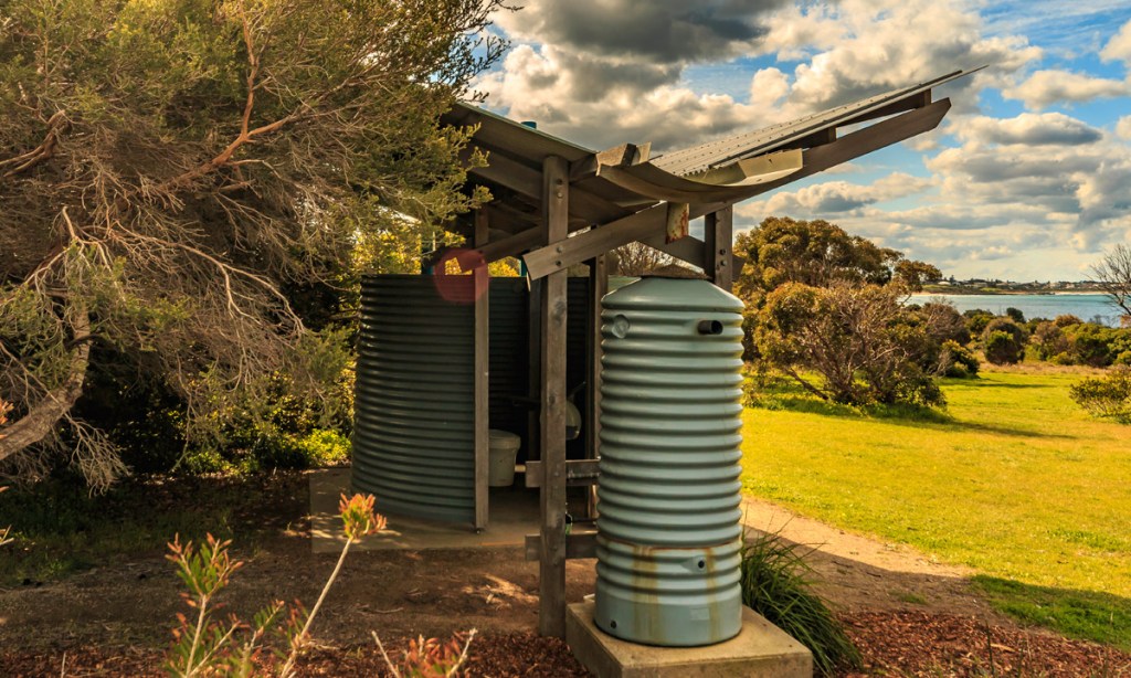 The eco toilet at Basham Beach Conservation Park. Photo: Trevor Holder