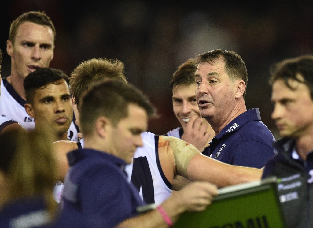 Ross Lyon's Dockers have little incentive to win Saturday's battle for the wooden spoon. Photo: Julian Smith, AAP.