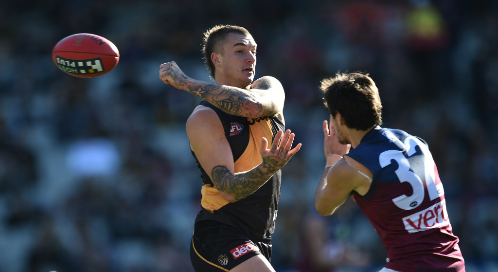 Dustin Martin's future is in limbo. Photo: Julian Smith / AAP