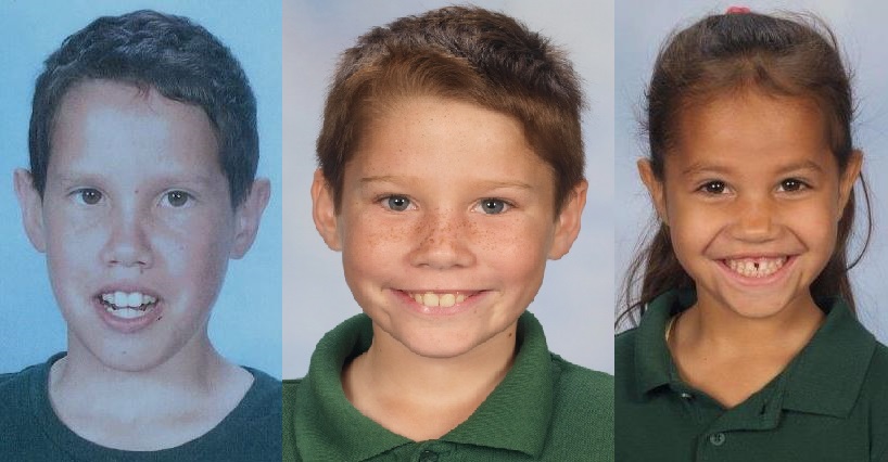 Ethan Lawson, Jayden Lawson and Sienna Dodd. Photo: Supplied by SA Police 