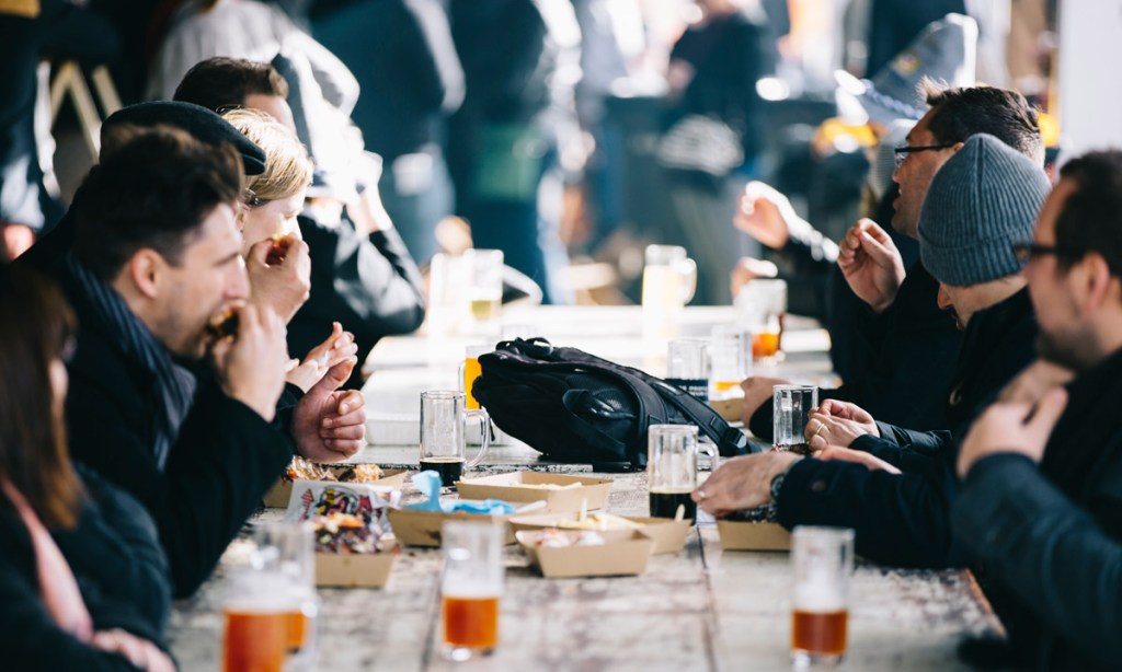 Feasting at last year's Beer & BBQ Festival.