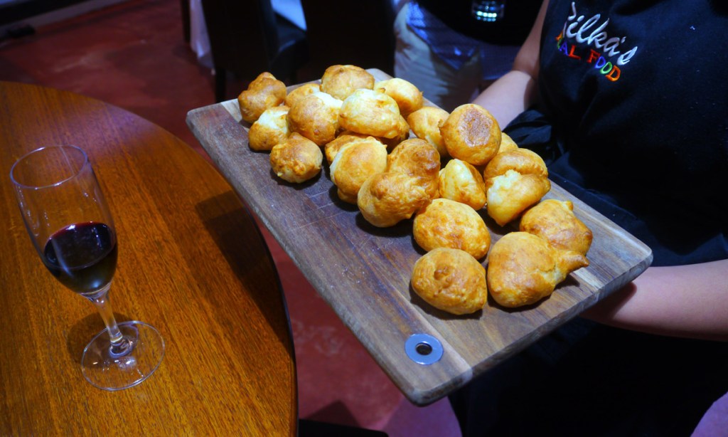 Gluten-free French cheese pastries.