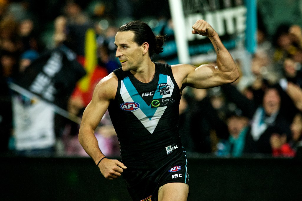 Kane Mitchell returned to the Power line-up last week. Photo: Michael Errey, InDaily.