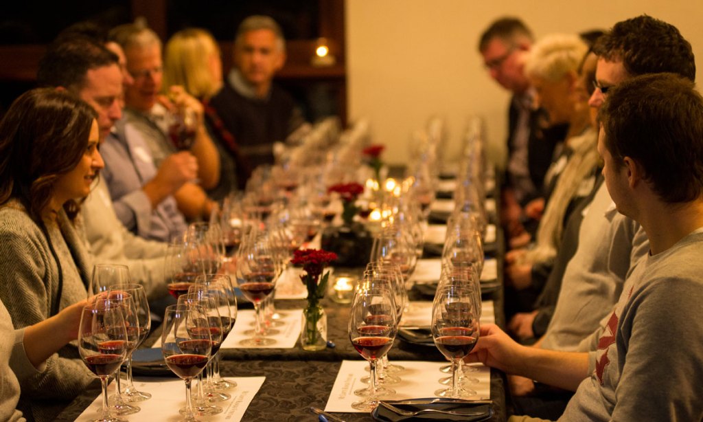 Wine tasting at Adelaide Hills Wine Region Winter Reds Weekend.