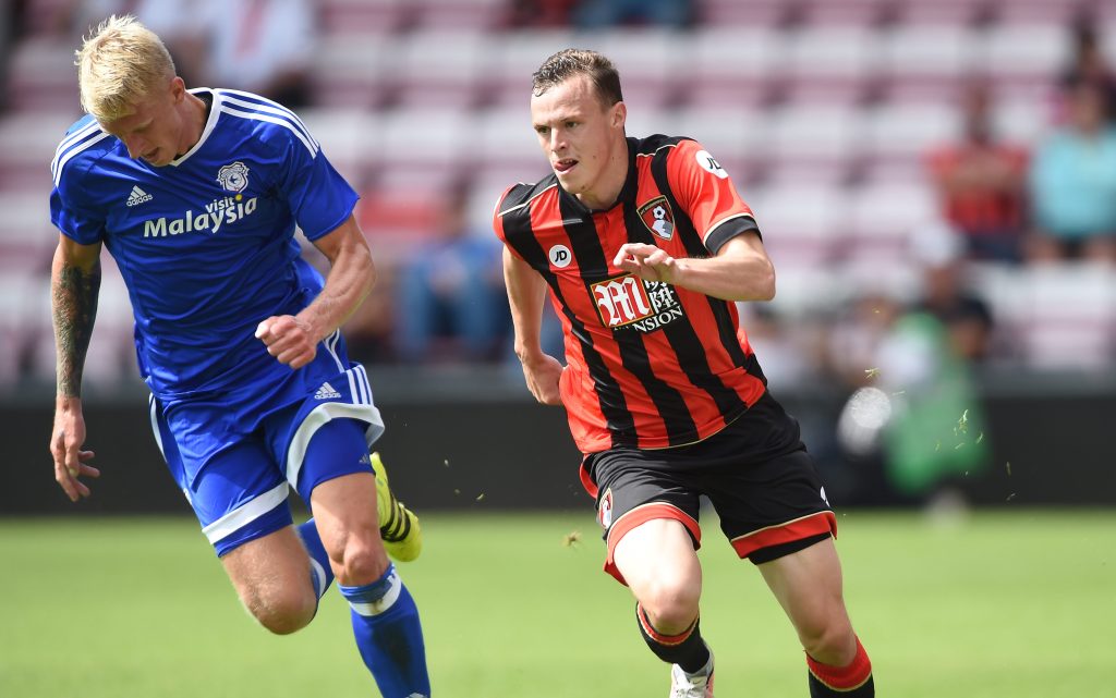 AFC Bournemouth's Brad Smith (right) during the pre-season friendly match at the Vitality Stadium, Bournemouth.Photo: Daniel Hambury, PA Wire.