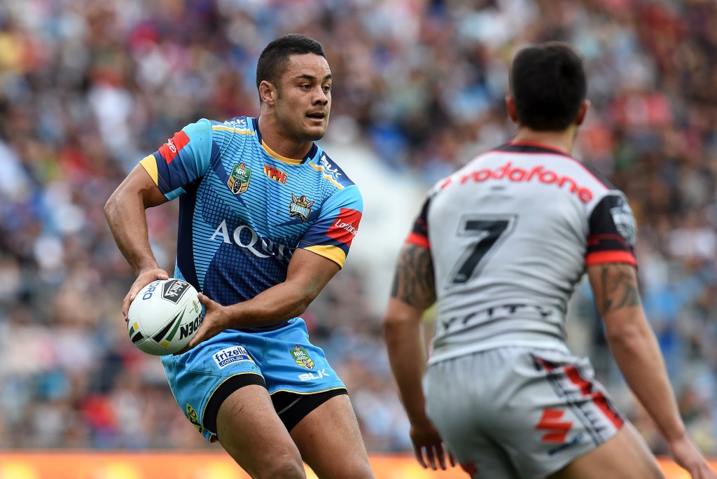 Jarryd Hayne in action for Gold Coast. Photo: Dan Peled, AAP.
