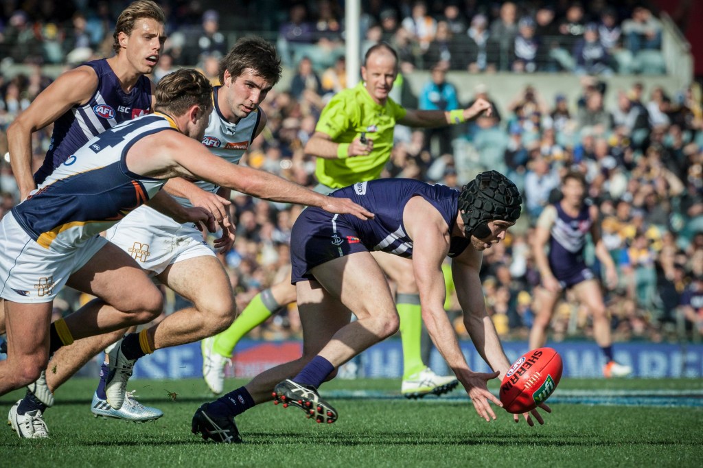 Hayden Ballantyne could seek a trade to crosstown rivals West Coast. Photo: Tony McDonough, AAP.