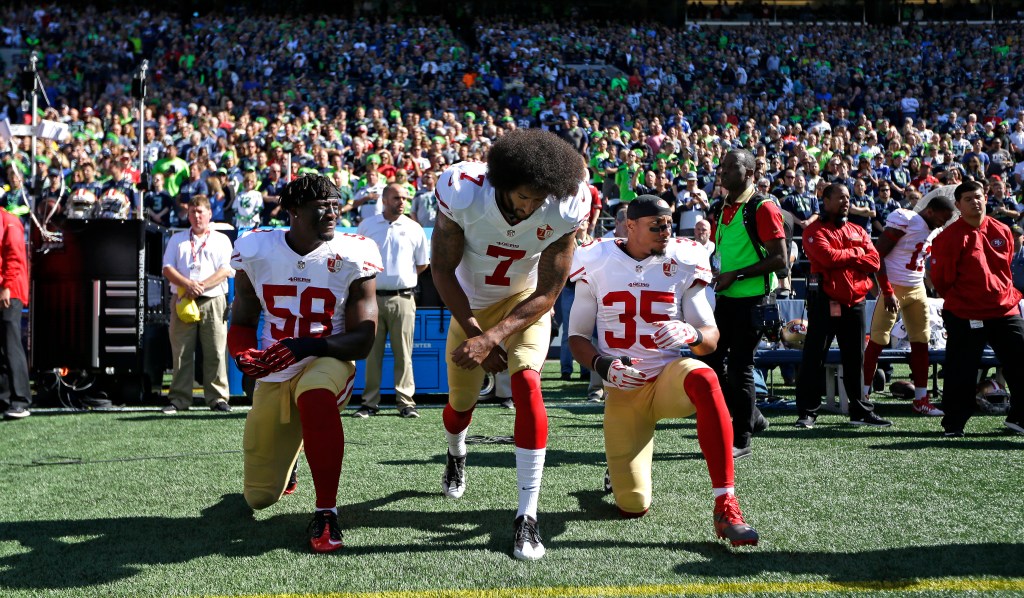 Thumbnail for LeBron James will stand for anthem, but backs sit-down protester