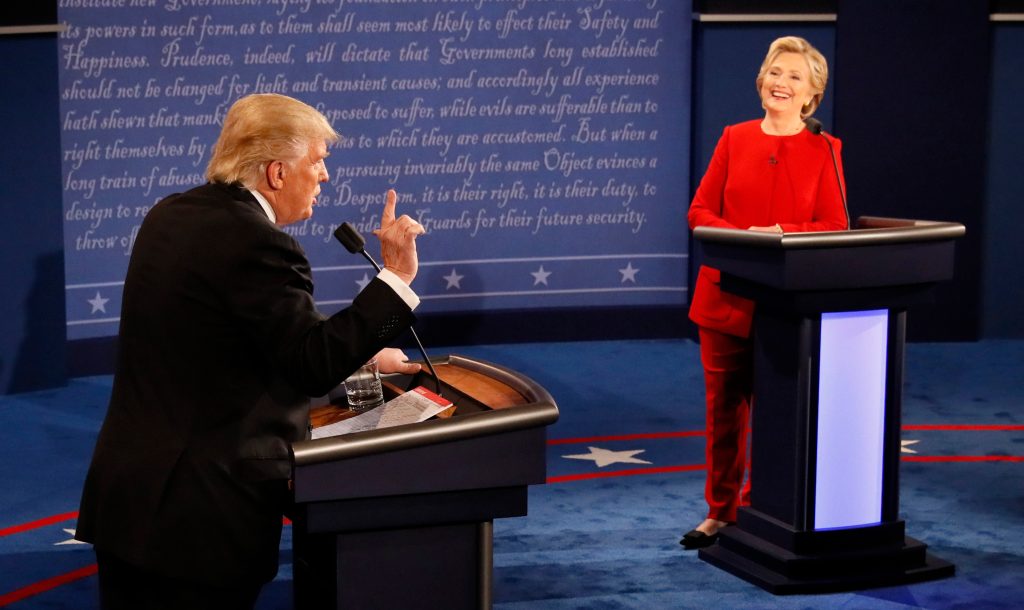 Thumbnail for Clinton, Trump clash over race and the economy