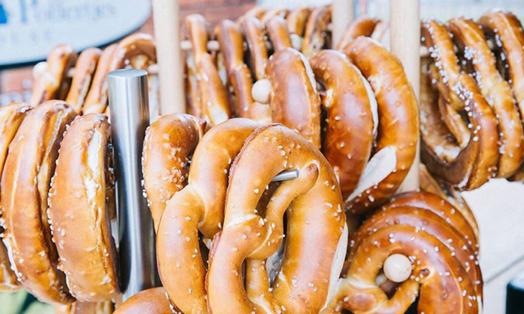 Pretzels for sale at Oktoberfest. 