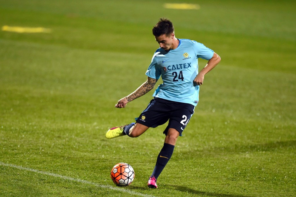 Maclaren at a Socceroos training session in Sydney in June. Photo: Paul Miller / AAP