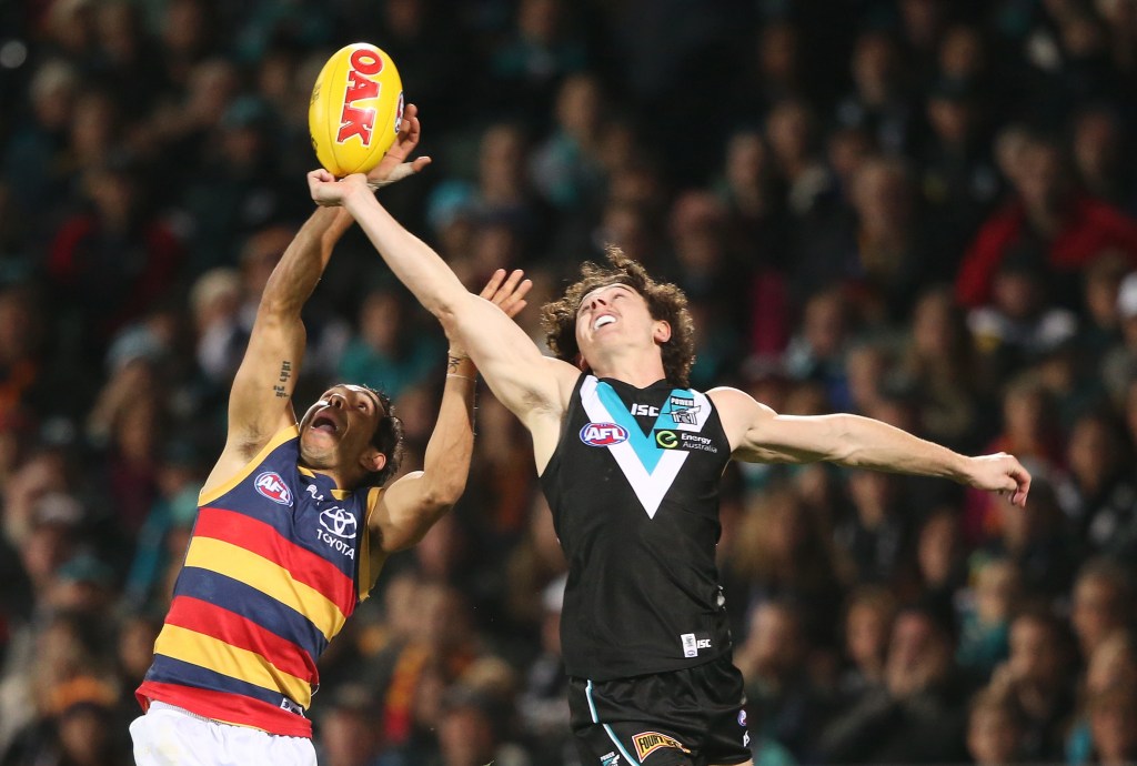 The Crows will play under lights 13 times in 2017 - including four Friday night games at Adelaide Oval. Photo: Ben Macmahon / AAP