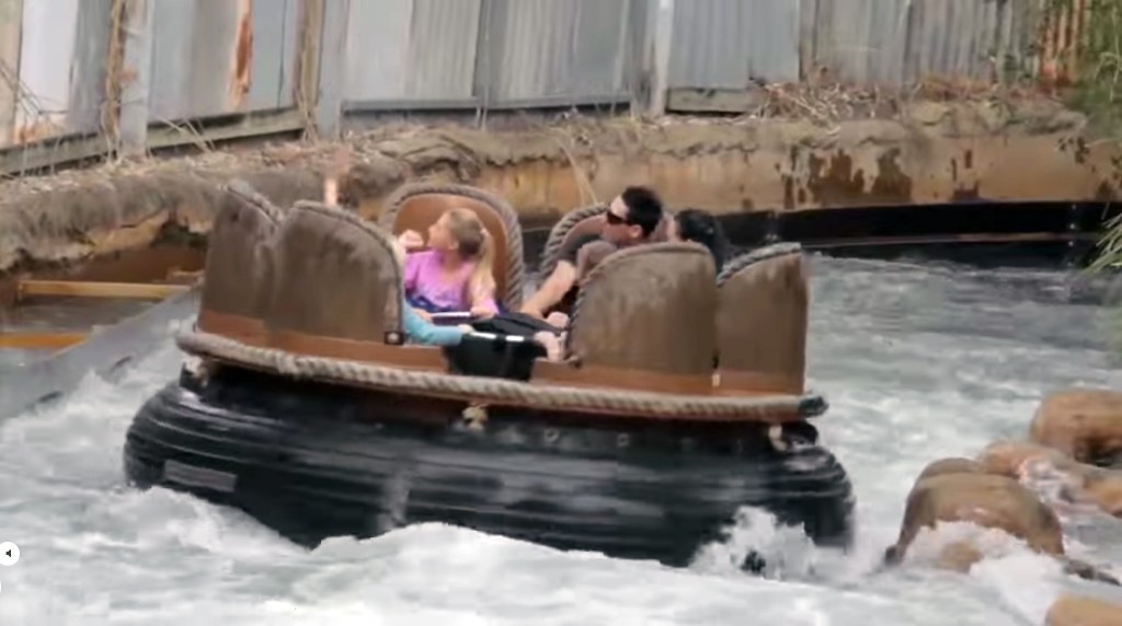 An undated image of visitors on the Thunder River Rapids ride at the Dreamworld theme park. Photo: AAP/Dreamworld