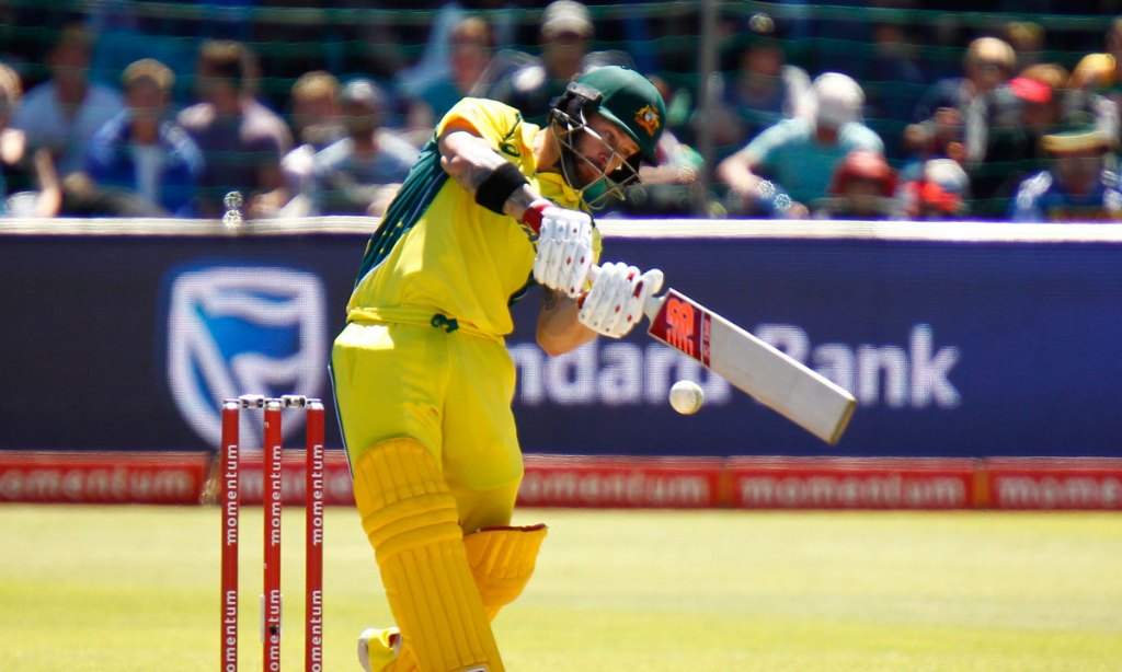 Matthew Wade during the the fourth one-day international cricket match against South Africa on Sunday. Photo: AP 