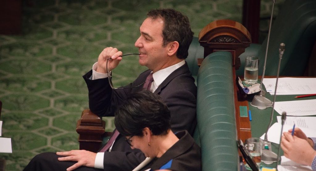 Steven Marshall says the waste dump "has State Bank written all over it". Photo: Nat Rogers / InDaily