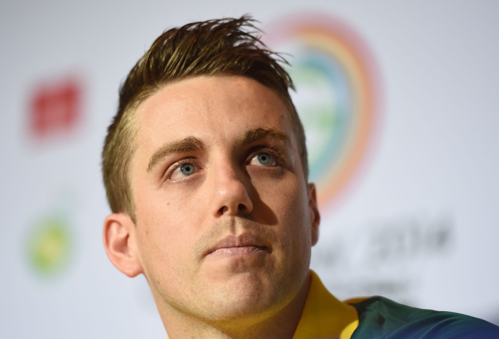 THE COLT FROM COLTON? Matt Cowdrey at a press conference ahead of the 2014 Commonwealth Games in Glasgow. Photo: Tracey Nearmy / AAP