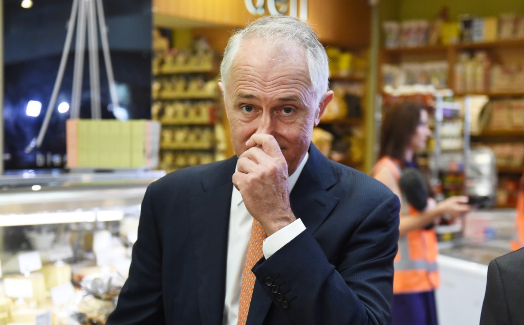 Prime Minister Malcolm Turnbull at the Sydney Fish Markets today. Photo: AAP/Mick Tsikas