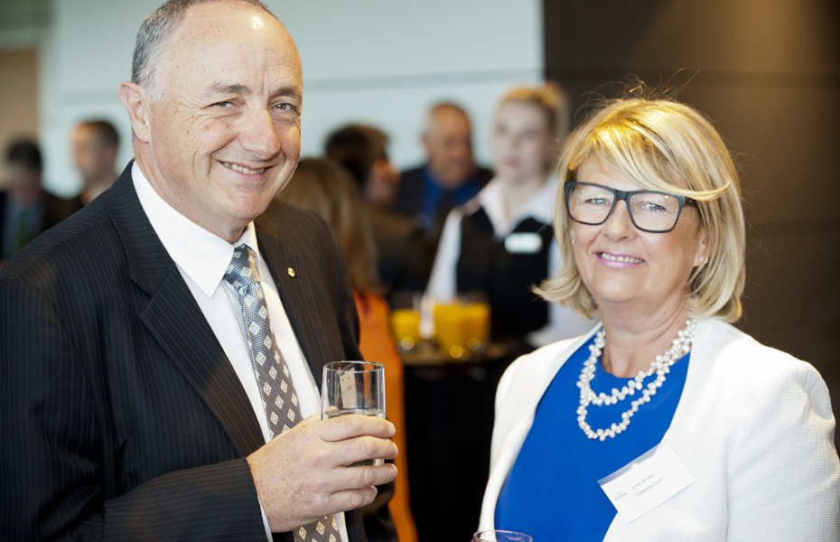 Dr Griggs pictured with Statewide Super independent chair Juliet Brown.