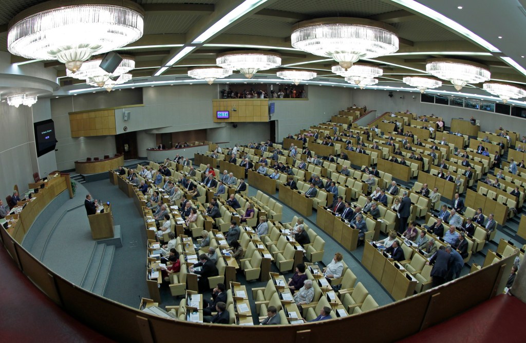 Members of the State Duma - Russia's lower house of parliament. Photo: AP/Misha Japaridze