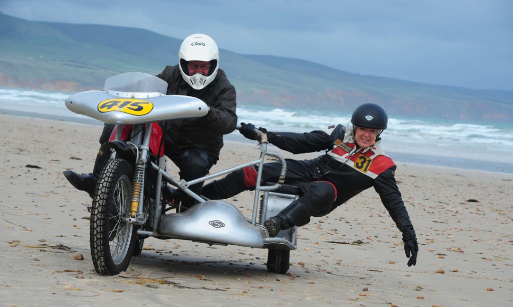 Thumbnail for Vintage bikes rev up for beach racing at Sellicks