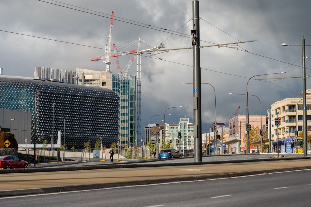 Storm clouds over Adelaide.
