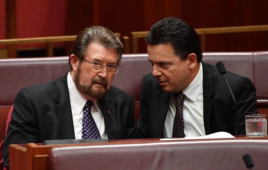 The "populist" Senate crossbench includes Derryn Hinch and Nick Xenophon. Photo: AAP/Mick Tsikas