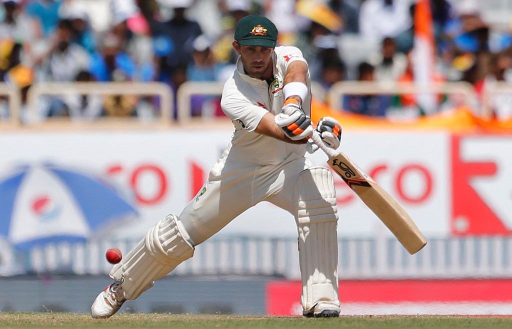 Glenn Maxwell makes his mark in the third test against India in Ranchi. Photo: Aijaz Rahi / AP