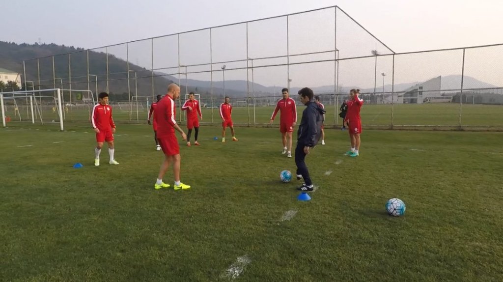 Amor oversees training in China. Photo: Twitter