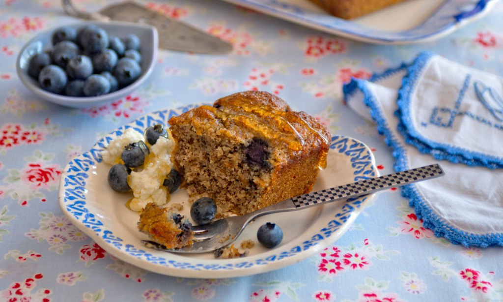 Mim's banana and blueberry bread. Photo:  Calendar of Cakes, published by Wakefield Press