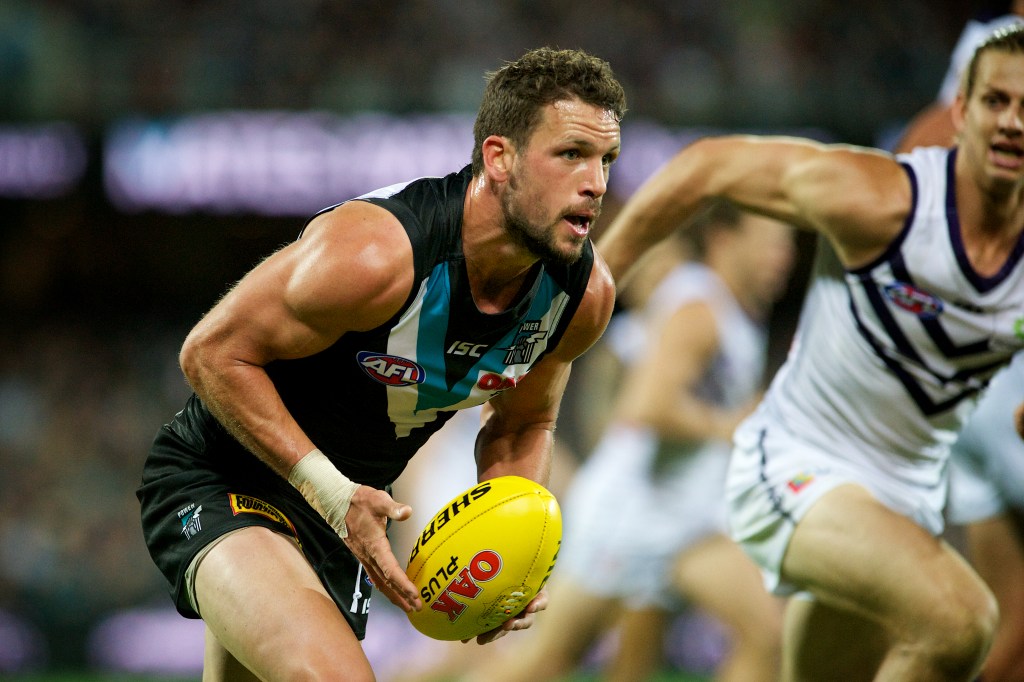 Travis Boak says coach Ken Hinkley has tough calls to make. Photo: Michael Errey / InDaily