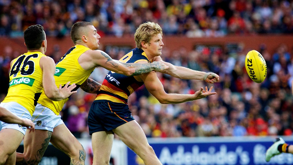 One of these guys is a Brownlow medal favourite. The other is Dustin Martin. Photo: Michael Errey / InDaily