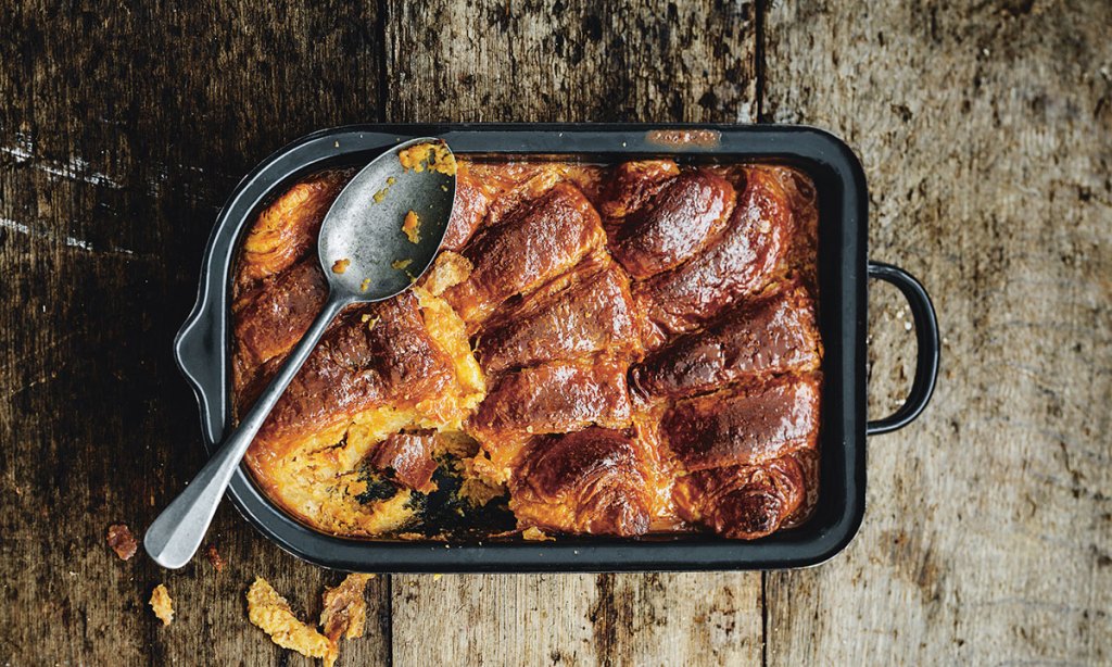 Thumbnail for Croissant Pudding with Caramel and Bourbon