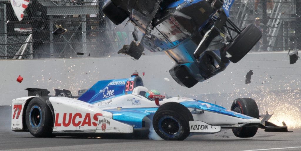 Thumbnail for “Rough ride” as Indycar stars crash out