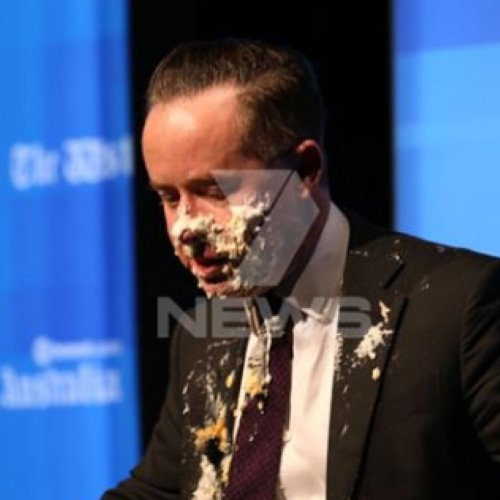 Thumbnail for Qantas boss cops pie in the face