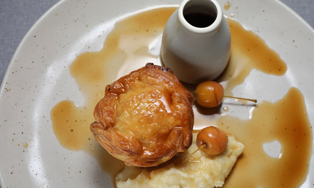 Blast from the past: Mini pheasant pie at the Maggie Beer tribute dinner. Photo: Tony Lewis