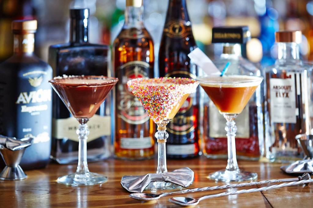 Espresso Martinis at The Tuxedo, housed in the former Cadbury Chocolate Factory in The Rocks.