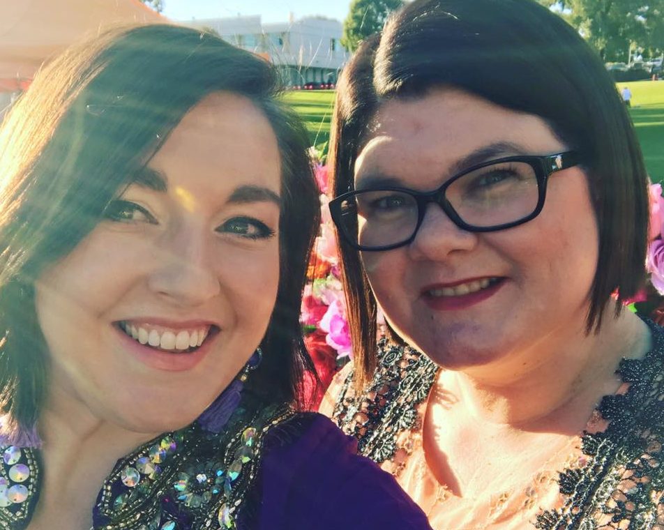 Labor candidate Jayne Stinson and her now-boss Zoe Bettison celebrating Kurdish New Year at the Newroz Fire Festival in March. Photo: Facebook