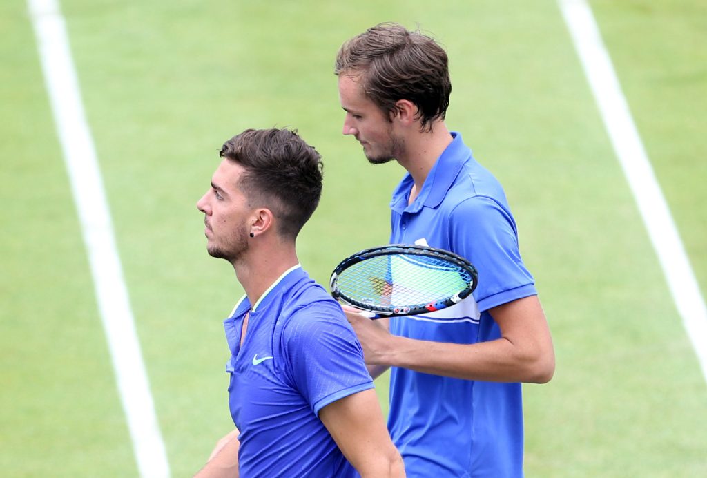 Thanasi Kokkinakis was beaten by Russia's Daniil Medvedev. Photo: Steven Paston / PA Wire