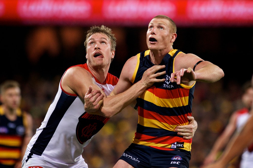 Ruckman Sam Jacobs is in potential All Australian form. Photo: Michael Errey / InDaily