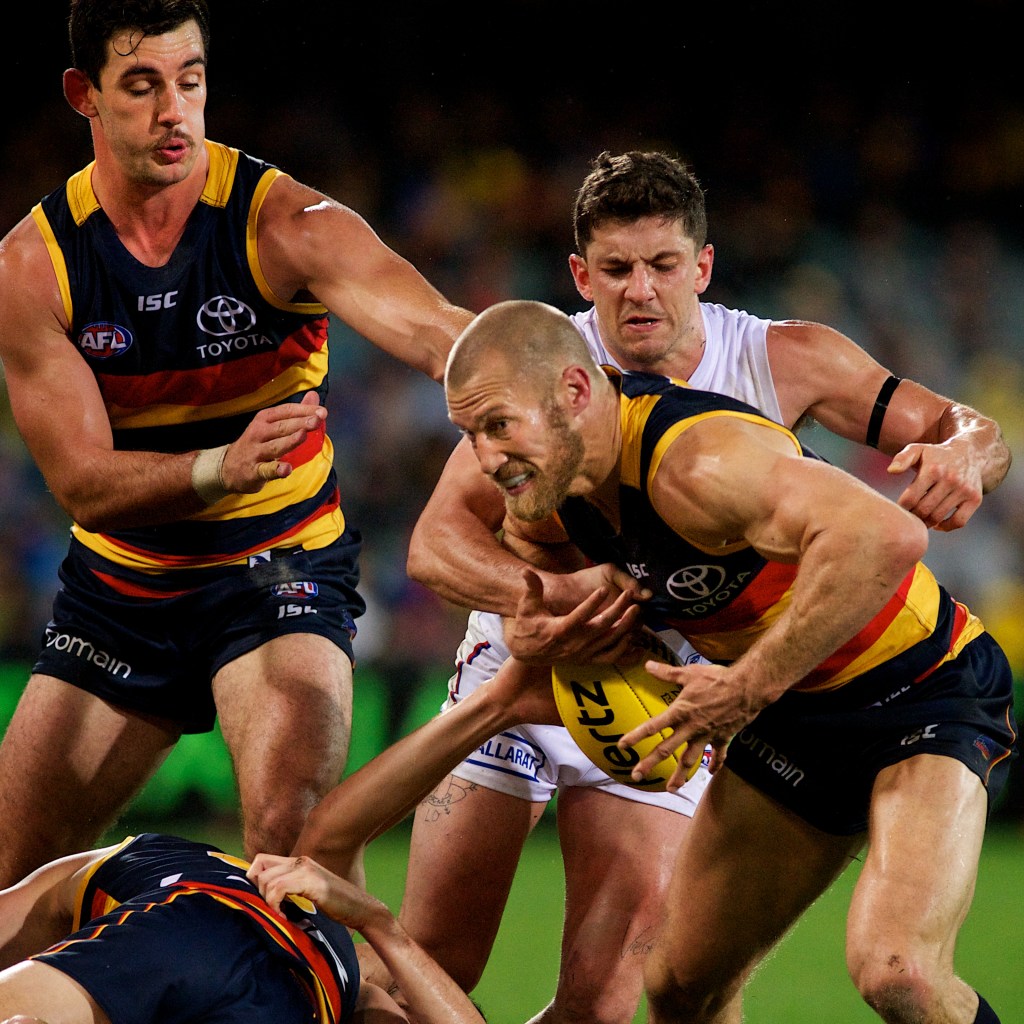 Scott Thompson was far from his best against the Bulldogs. Photo: Michael Errey / InDaily