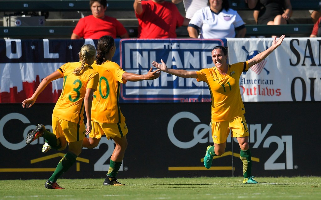 Thumbnail for Stunning Matildas hit Brazil for six