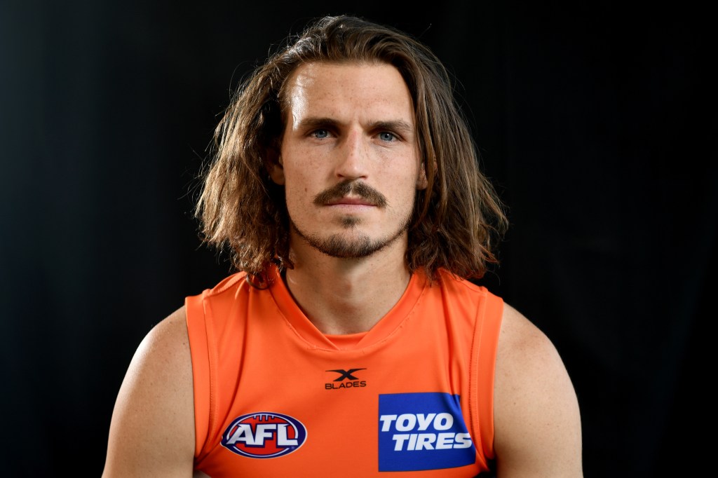 GWS defender Phil Davis yesterday. Photo: Paul Miller / AAP