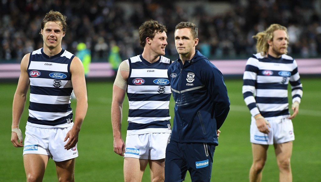 The fitness of injured skipper Joel Selwood is the Cats' biggest headache, but the venue of their first final has also become a talking point. Photo: Julian Smith / AAP