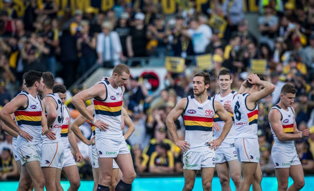 You wouldn't guess it, but these guys have just won the minor premiership. Photo: Tony McDonough / AAP