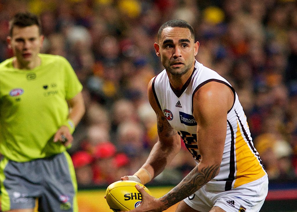 Hawk Shaun Burgoyne will play for one more season. Photo: Michael Errey / InDaily