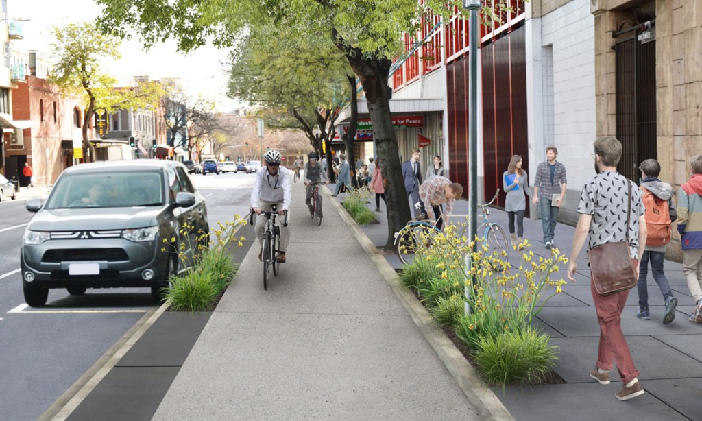Thumbnail for CBD’s east-west bikeway approved as Frome St rebuild begins