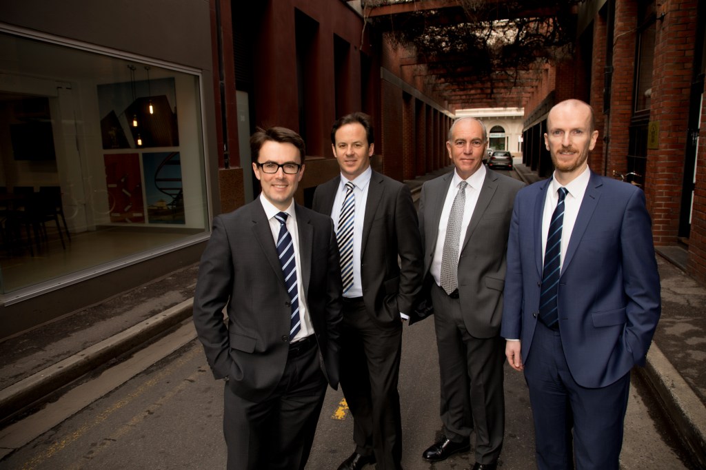 Myriota Co-founder & CEO Dr Alex Grant, Business Development Executive Tom Rayner, Commercial Operations Executive Mark Seaton and Co-founder and CTO Dr David Haley.